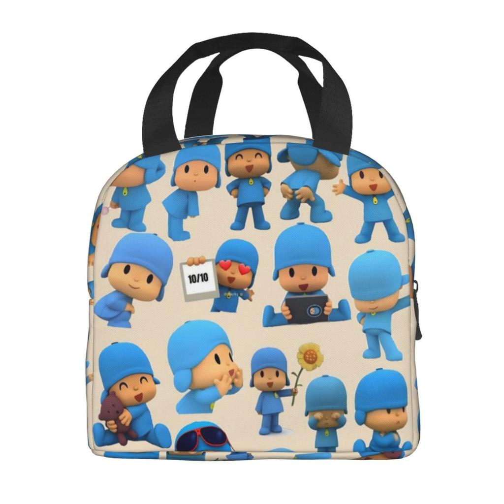 Pocoyoes Cartoon Comdy Accessories Insulated Lunch Bag For School Food Box Portable Thermal Cooler Lunch Boxes