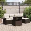 VidaXL Garden Lounge Set with Cushions 6 Pcs Brown Braided Resin 3327853
