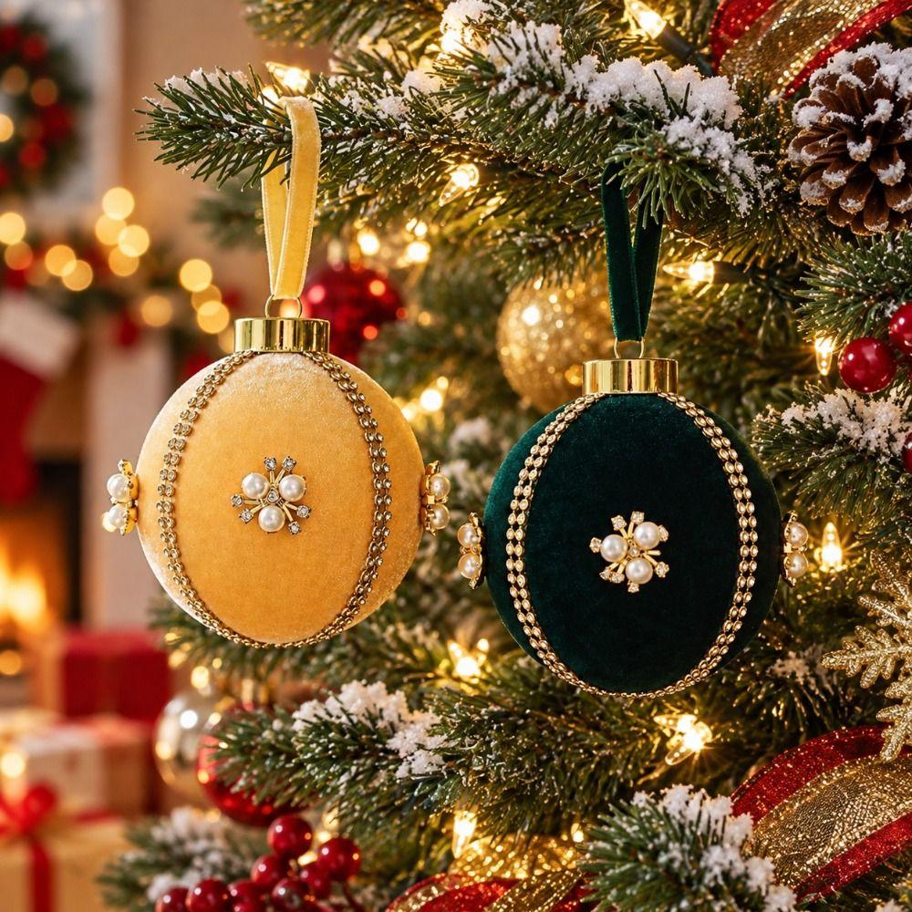 8cm Christmas Ball Ornaments Velvet Christmas Ball Decor Christmas Tree Decoration