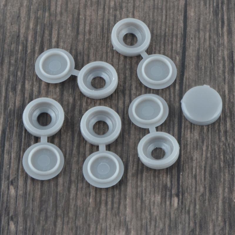 36pcs Foldable Snap Protective Cover Hardware Screw Cover M6 Screw Decorative Covers for Furniture