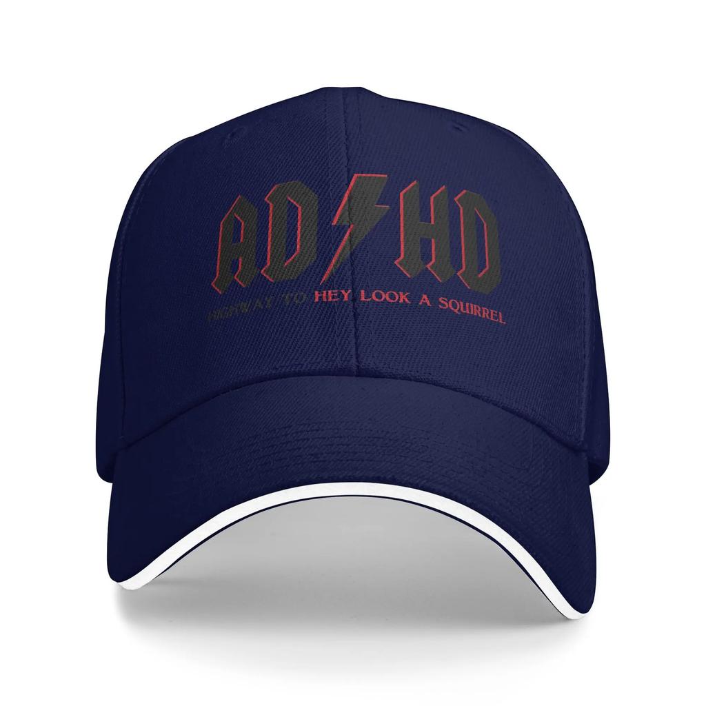 ADHD Highway To Hey Look A Squirrel Casual Baseball Cap Spring Funny Trucker Hat Hiking Fishing Snapback Cap Men Adult Retro