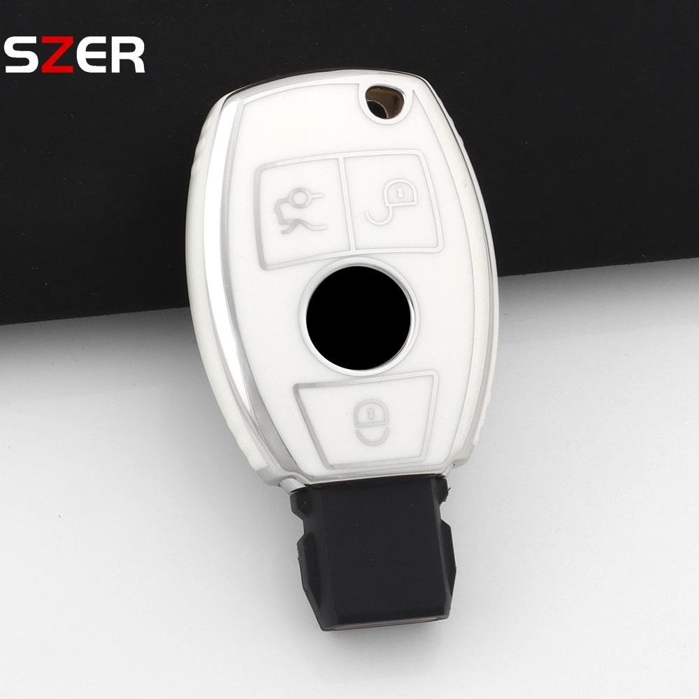 Tpu Car Key Case Shell Cover Fob For Mercedes Benz Cla Gla Glc Glk W176 W463 W251 A B C E S Class W204 W211 Accessories