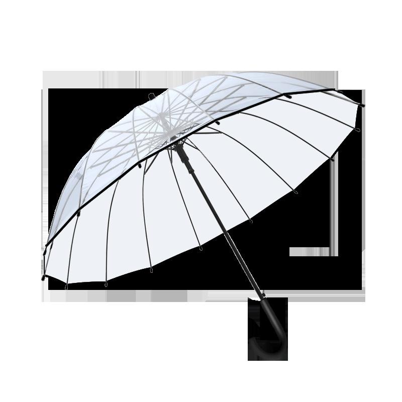 16-Bone automatic long-shank EVA transparent umbrella Straight umbrella