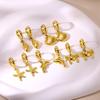 Seaside Marine Life Earrings: Starfish, Seashell, Dolphin, Seahorse, Octopus - Stainless Steel