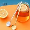 Lightweight Compact Spoon Stainless Steel Coffee Spoon, Round Small Teaspoon for Gold Plated Snack Utensil Dessert, Creative Stirring Ice Cream