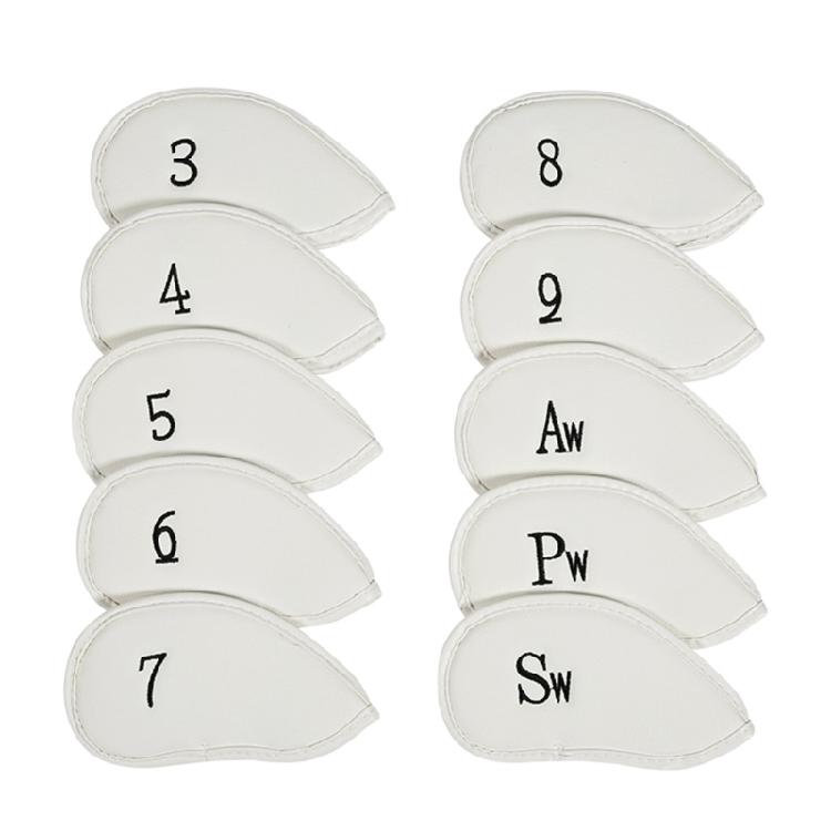 10x Synthetische Wasserdichte Golf-Eisen-Schlägerhaube Golfschläger-Kopfhaube Passend für die meisten Marken