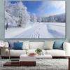 Reliabli arte arte da parede inverno neve árvores paisagem cartazes e impressões decoração de casa pintura em tela poster fotos para sala estar