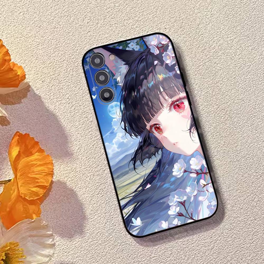 Game ZZZ Hoshimi Miyabi Phone Case Black Silicone Soft For Samsung Galaxy A73,A72,A71,A70,A53,A52,A51