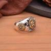 Vintage Lion Head Ring Men Women Adjustable Sterling Statement Retro Animal Jewelry
