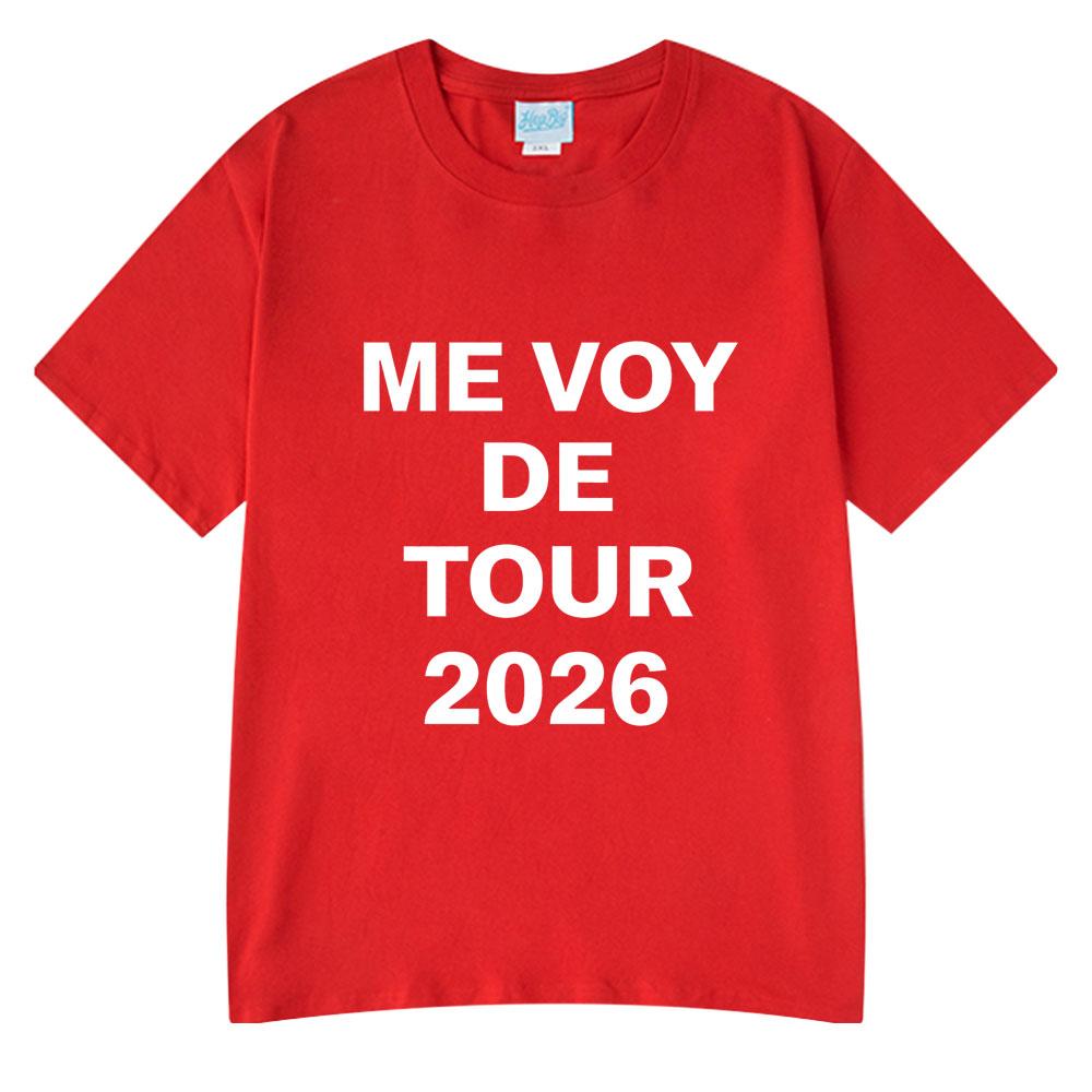 

Розалия Me VoY De Tour 2026 Та же стилистика Мерч Футболки Унисекс Женская Повседневная Одежда Хлопок Оверсайз Короткий Рукав Футболки Парные Футболки S