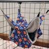 Double-layer Hanging Cage House Thicken Pets Sleeping Bag Cartoon Print Hamster Hammock  Small Pet