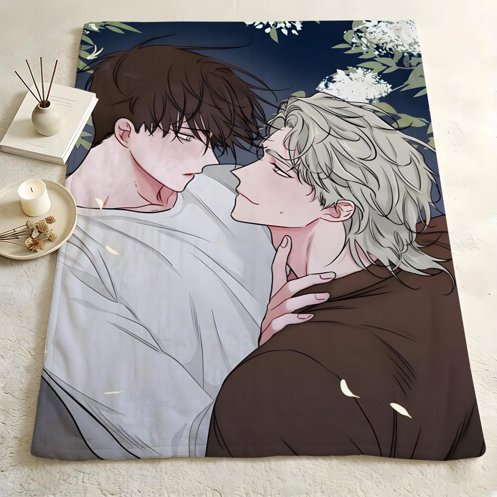 Manhwa L-Low T-Tide I-in T-Twilight Throw Flannel Blanket Skin Soft Suitable for Sofa Living Room Bed Travel and Gifts