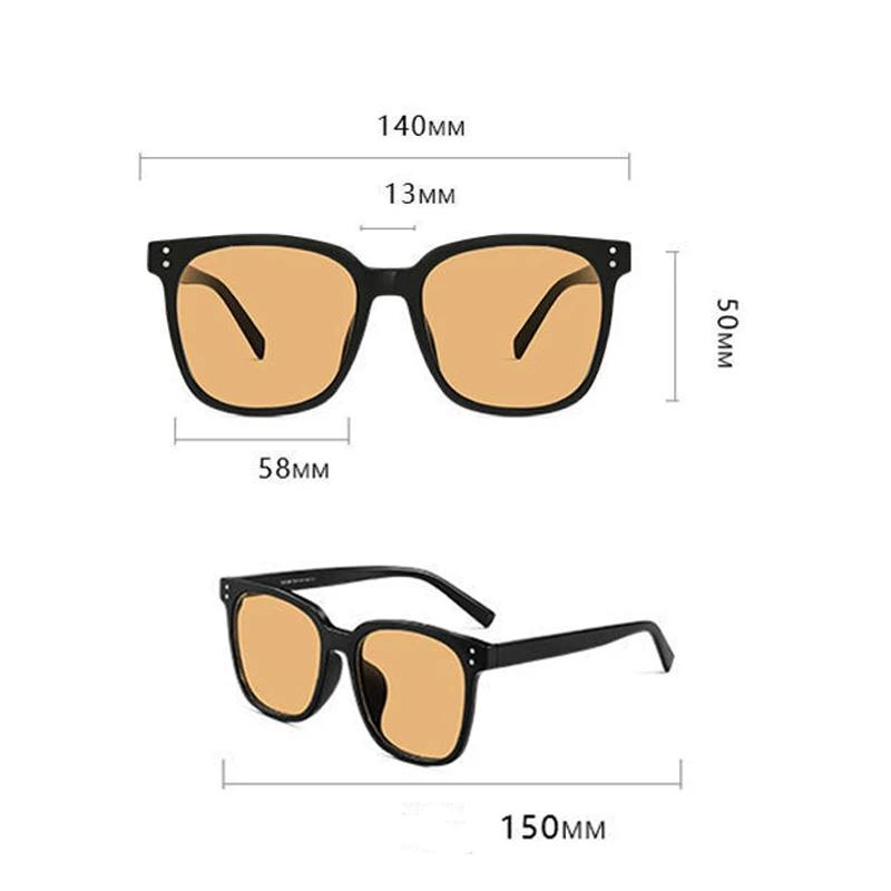 Vintage Ins Style Sunglasses for Women Men Travel Vacation UV400 Goggles Ladies Square Trendy Fashion Blush Lens Sun Glasses