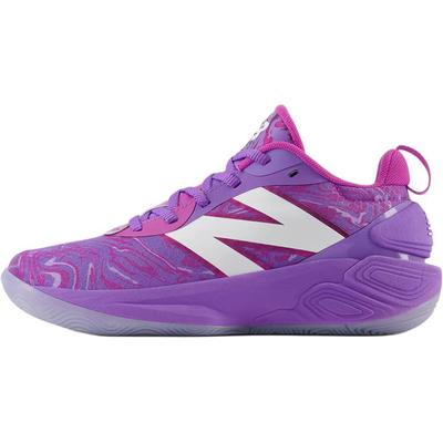 Zwei WXY V5 Niedrige Kinder-Basketballschuhe Lila Teenager-Sneaker GB2WYFS5