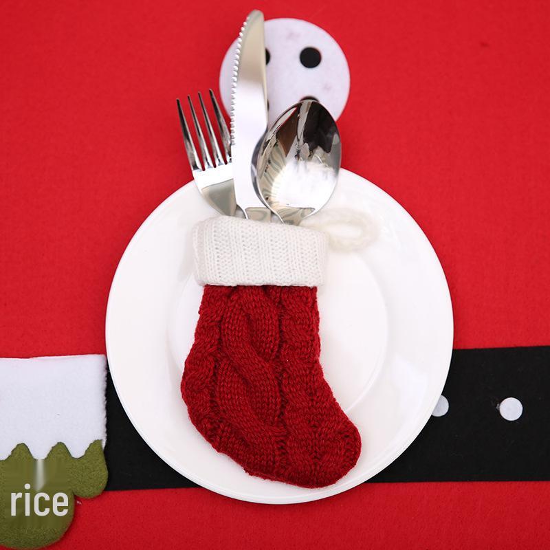Festive Knitted Christmas Stockings & Ornaments Set