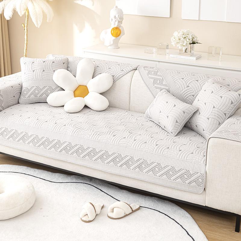 Modern Simple Washed Sofa Cushion Four Seasons General Fabrics Non-Slip Seat Cushions Sofa Cover Cover Towel Thickened