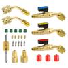 Comprehensive Adapter Kit Refrigerant Adapter Angled Valves Kit Cooling System Repair Tool Valves Core and Remover