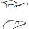 Half Frame Men Reading Glasses Sqaure Anti Blue Light Presbyopia Glasses Ultra Light Women Hyperopia Computer Glasses Read+1.0 +1.5 +2.0