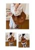 2026 Autumn Korean Woven Texture Bucket Bag - Trendy Large Capacity Shoulder Bag for Women and Kids