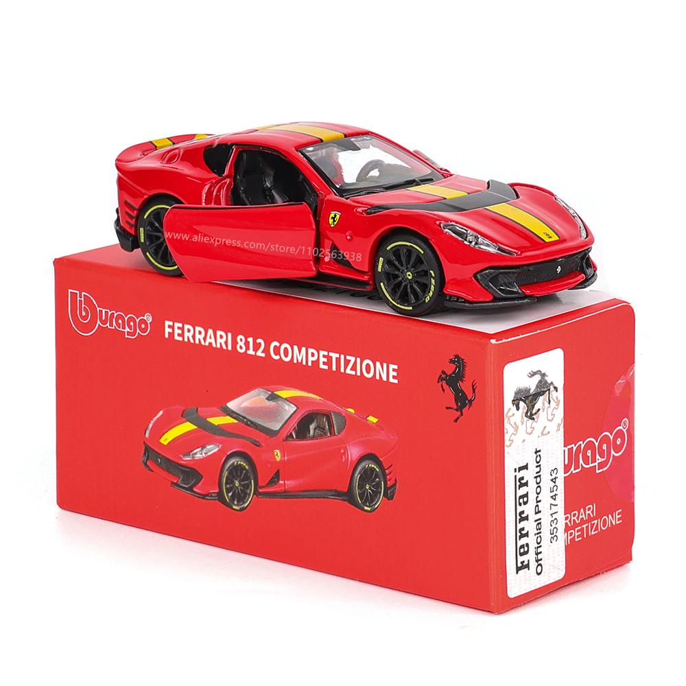 Bburago 1:64 véritables modèles de voiture Ferrari SP1 812 COMPETIZIONE ENZO F40 F12TDF SF90 série jouets cadeau de Noël pour garçon enfants