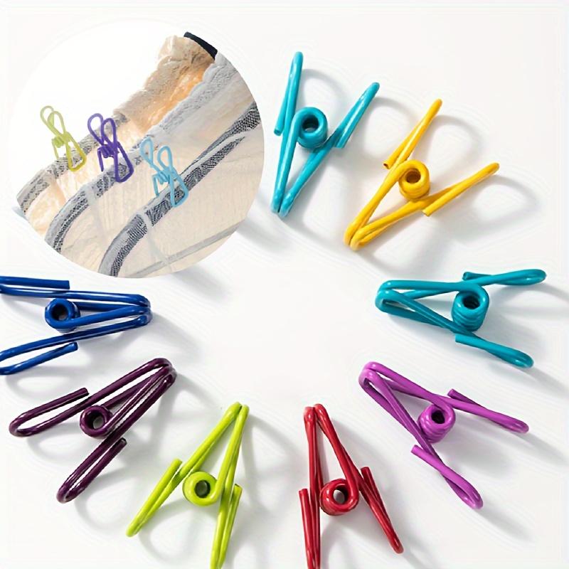 10pcs Colored Metal Clips, Utility PVC-Coated Clips, Bag Clips, Food Packages Clips, Food Sealing Clips