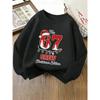 Christmas Kids Crewneck Sweatshirt Over 4Y Unisex Boys Girls The 67 Crew Edition Santa Hat Xmas Tree Light Graphic Soft Pullover For 4-12 Children