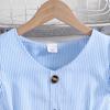 2025 Girls' Summer Striped Princess Dress with Fly Sleeves