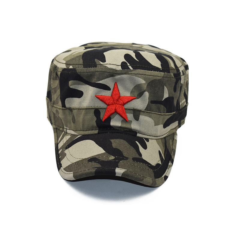 Five Red Pointed Star Hat Cotton Baseball Cap For Travel Days Casual