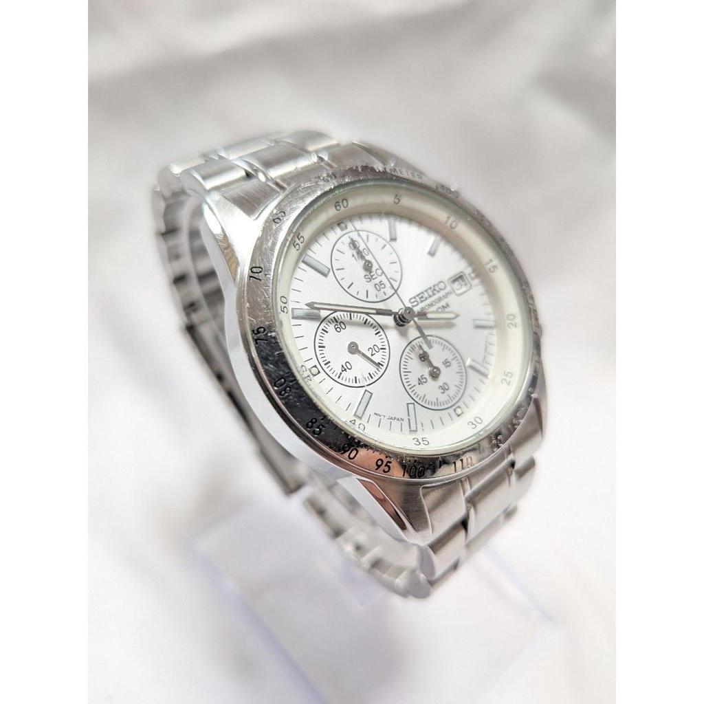 Used SEIKO Chronograph Silver Dial Men's Watch