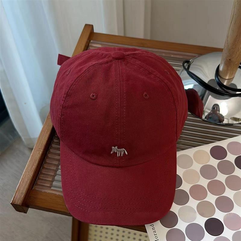 High Quality Purple Fox Baseball Cap Cute Versatile Men's and Women's Four Seasons Street Fashion Cap Showing Small Face