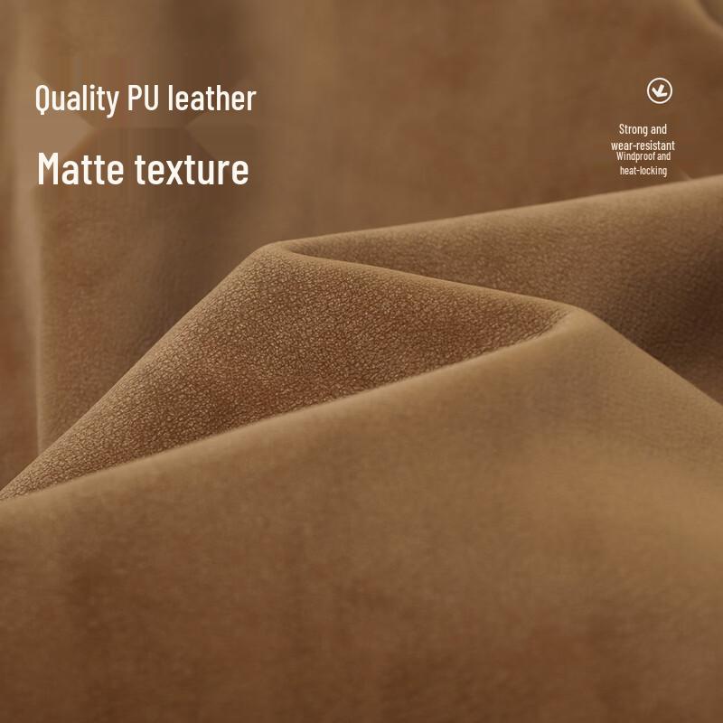 Futing Men's Retro Windproof PU Leather Jacket