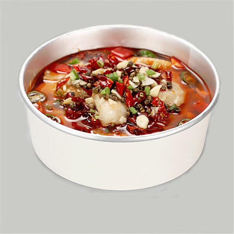 

Disposable Thickened Round Aluminum Foil Takeaway Bowls with PET Lids