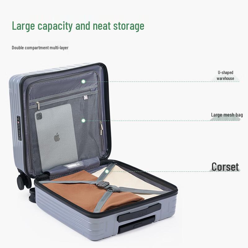 Lightweight 18-inch Carry-On Spinner Suitcase with TSA Lock