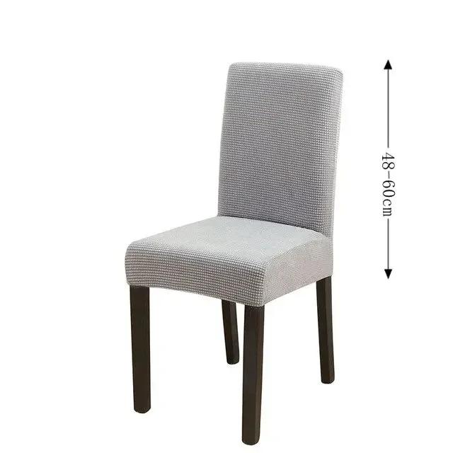 1/2/3/5/4/6pcs Waterproof Jacquard Adjustable Chair Cover 2024 Solid Luxury Dining Table Chair Cover for Home Dining Room