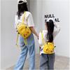 Lovely Yellow Pu Backpack With Cartoon Print Perfect For Casual Use