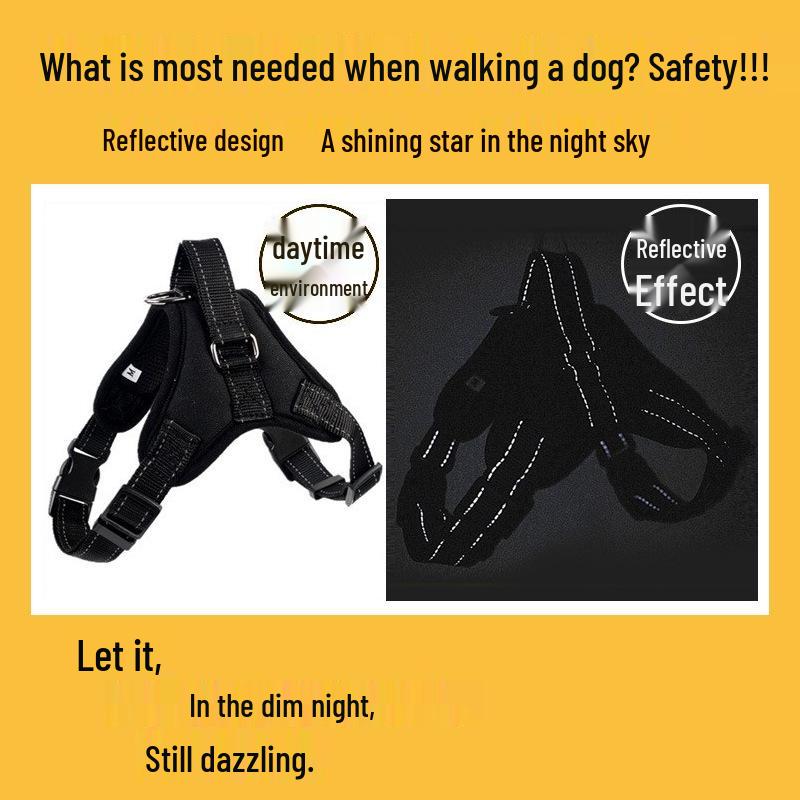 Reflective Rope Dog Leash & Harness for Small, Medium, Large Breeds