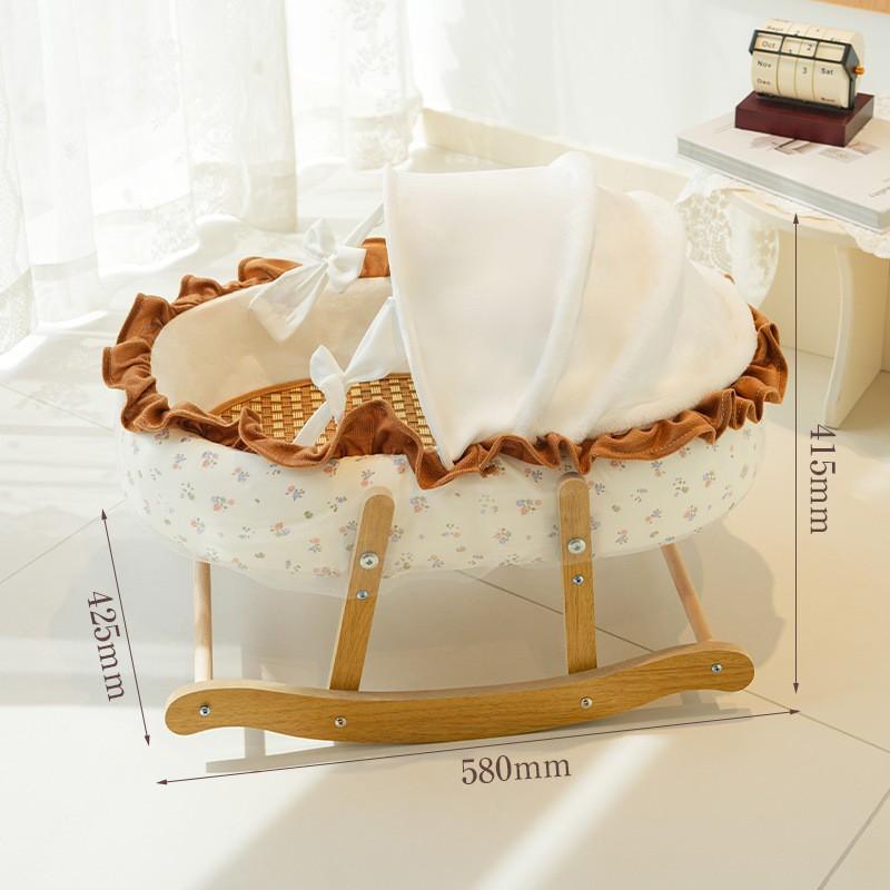 French-Style Cat Bed With Removable Cover Multi-Function Pet Cradle Indoor Cats Soft Nest British Shorthair Ragdoll