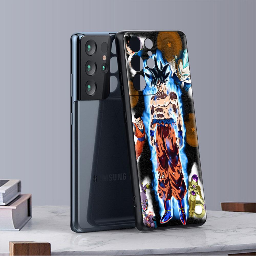 Phone Black Soft Case For Samsung Galaxy S22 S21 S20 Ultra FE S9 S8 S10 Plus Note 20 10 9 Fundas Cover Toriyama Dragons Anime