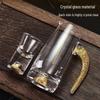 Crystal Baijiu Decanter & Glass Set with Golden Deer Holder