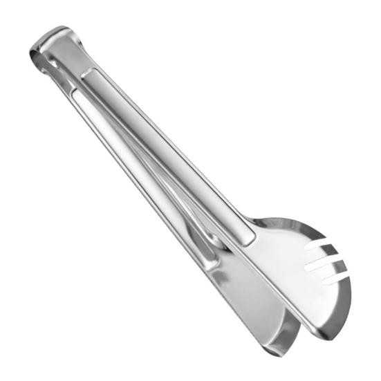 

Stainless Steel Serving Tongs U-Shaped Non-Slip Kitchen Tongs Hollow Chuck Design Oil Draining Food Clip for BBQ Baking Buffet Cooking A