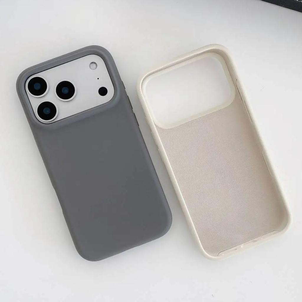 Stoßfeste weiche Flüssigsilikon-Handyhülle für iPhone 17 Air 16 16E 15 14 13 12 11 Pro Max Plus Hautgefühl Schutzhülle