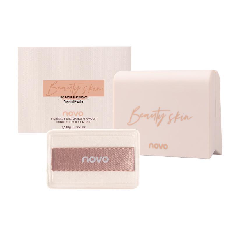 NOVO Matte Translucent Pressed Powder: Long-Lasting, Waterproof, Oil Control, Dual-Use Foundation and Concealer