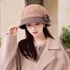 Women S Korean Style Solid Color Bucket Hat For Autumn Winter Large Head Circumference Face Slimming