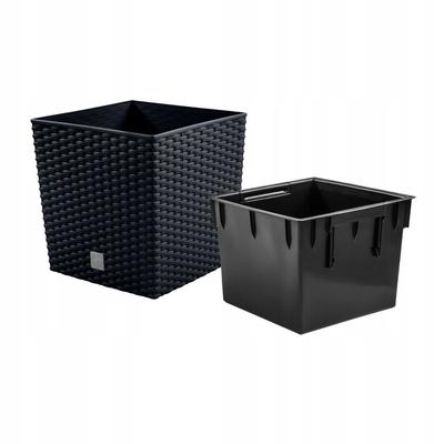 RATO Low Flowerpot DRTS225L with Insert | Anthracite