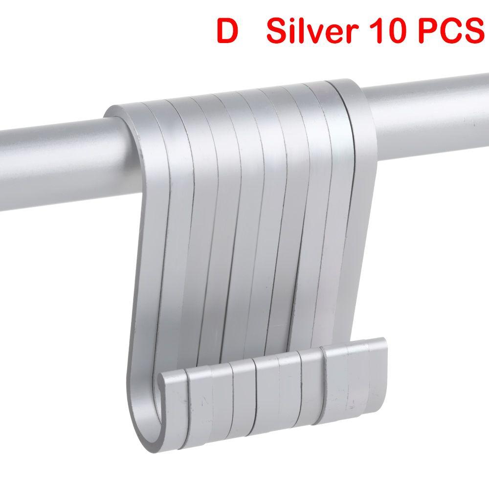 10/15/20/25/30pcs Home Kitchen Stainless Steel Holder Hanger S Shaped Hook Clasps Hooks Storage Rack