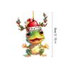 Christmas Pendant 2D Christmas Frog Ornaments Christmas Tree Tag Garden Hanging Decoration  Theme Party Decoration supplies