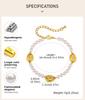 Bohemian Metal Shell Pearl Bracelet for Women Waterproof Stainless Steel Bead Bracelet Summer Beach Vacation Wrist Jewelry 2026