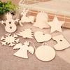 Wooden Christmas Tree Hanging Ornaments - Set of 10 Pieces