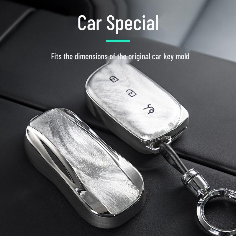 Lynk & Co 10EMP Car Key Bag TPU Cover with Gauze Texture