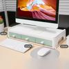 Double-Deck Computer Screen Riser Holder With 3 Drawer Pc Monitor Stand Bracket For Laptop Printer Keyboard Desktop Organizers